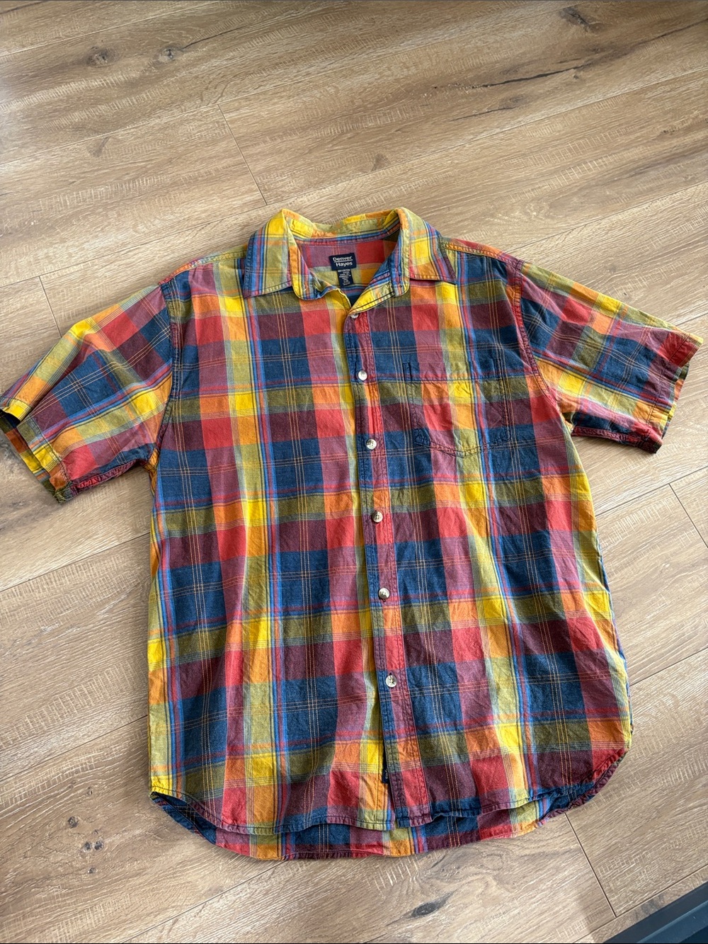 Denver Hayes Plaid Shirt with Embroidered Details